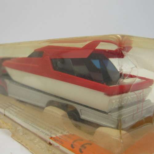 Majorette die-cast truck with yacht on trailer