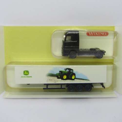 Wiking Mercedes-Benz Actros truck with John Deere trailer - scale 1/160