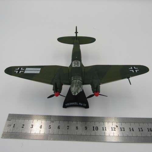 German WW2 Heinkel He111 die-cast model plane - scale 1/140
