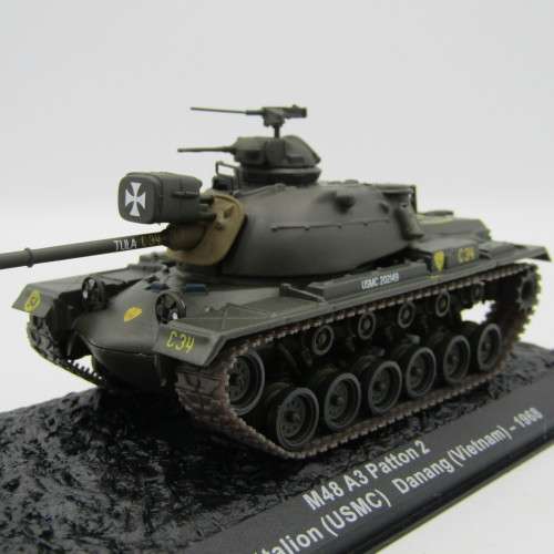 US Marine Corps M48 A3 Patton 2 combat tank model - 1st Tank battalion (USMC) Danang (vietnam) 1968