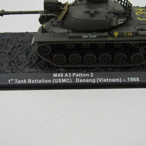 US Marine Corps M48 A3 Patton 2 combat tank model - 1st Tank battalion (USMC) Danang (vietnam) 1968
