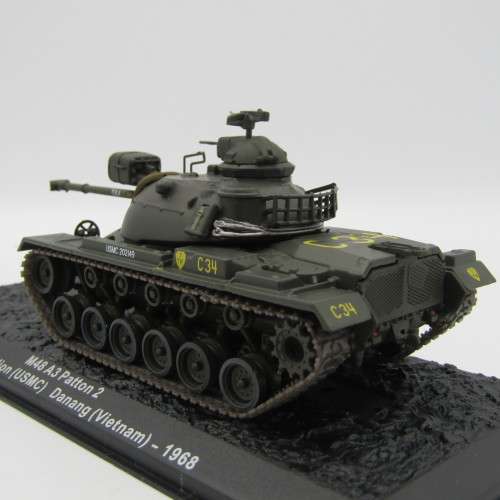 US Marine Corps M48 A3 Patton 2 combat tank model - 1st Tank battalion (USMC) Danang (vietnam) 1968