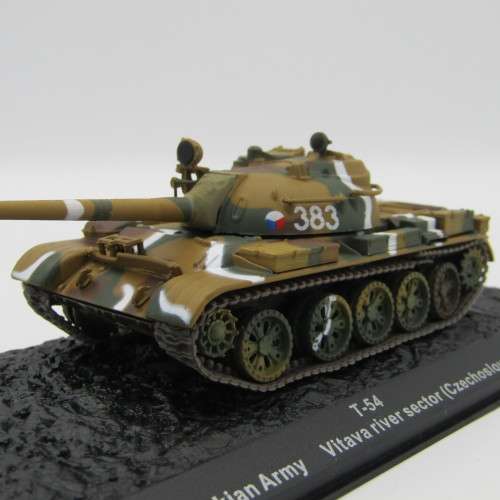 Czechoslovakian Army T-54 combat tank model - 1978 Vitava river sector