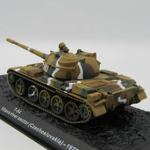 Czechoslovakian Army T-54 combat tank model - 1978 Vitava river sector
