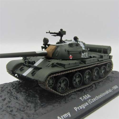 Polish Army T-55A combat tank model - 1968 Prague