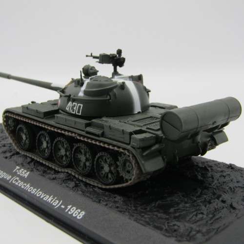 Polish Army T-55A combat tank model - 1968 Prague