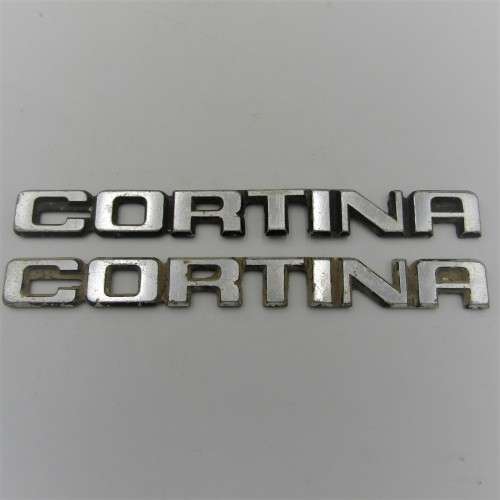 Pair of Vintage Ford Cortina badges