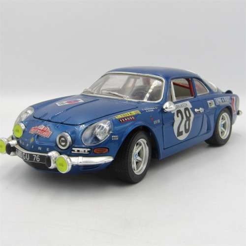 Bburago Alpine Renault A110 die-cast racing model car - scale 1/16 - head light lens missing