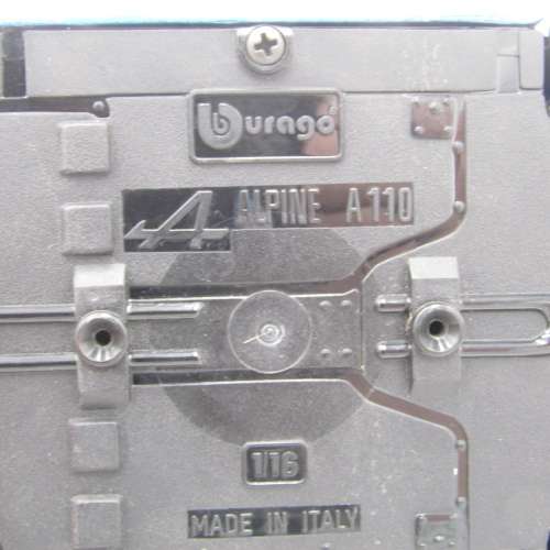 Bburago Alpine Renault A110 die-cast racing model car - scale 1/16 - head light lens missing