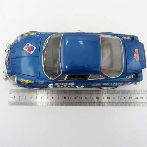 Bburago Alpine Renault A110 die-cast racing model car - scale 1/16 - head light lens missing