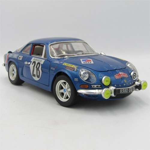 Bburago Alpine Renault A110 die-cast racing model car - scale 1/16 - head light lens missing