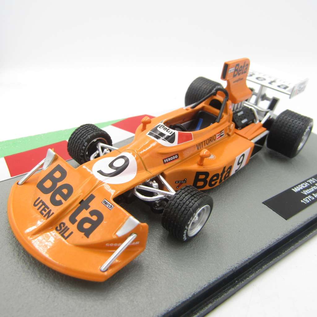 Formula 1 March 751 - 1975 die-cast racing model car - #9 Vittorio Brambilla - scale 1/43