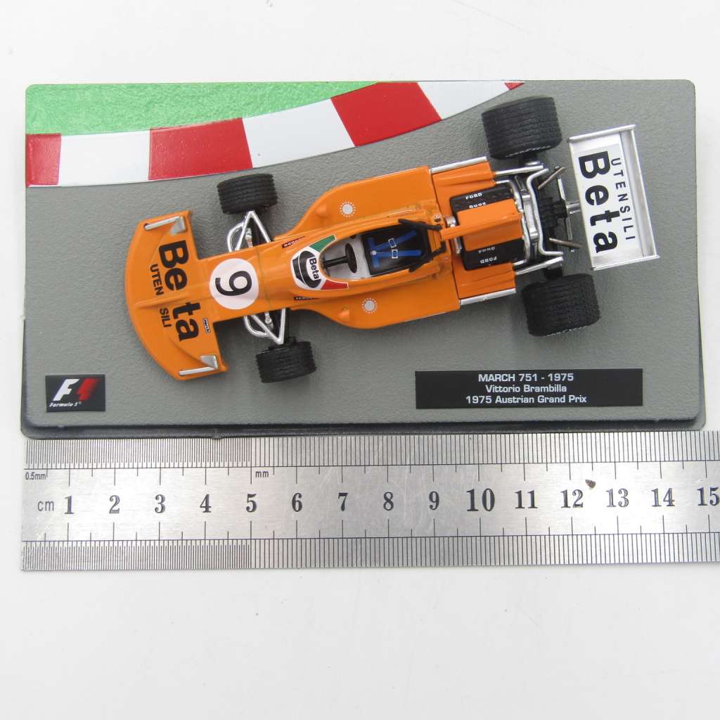 Formula 1 March 751 - 1975 die-cast racing model car - #9 Vittorio Brambilla - scale 1/43