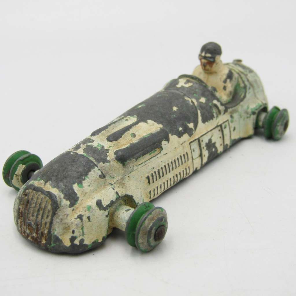 Meccano Dinky Toys #23J HWM die-cast racing toy car - well used