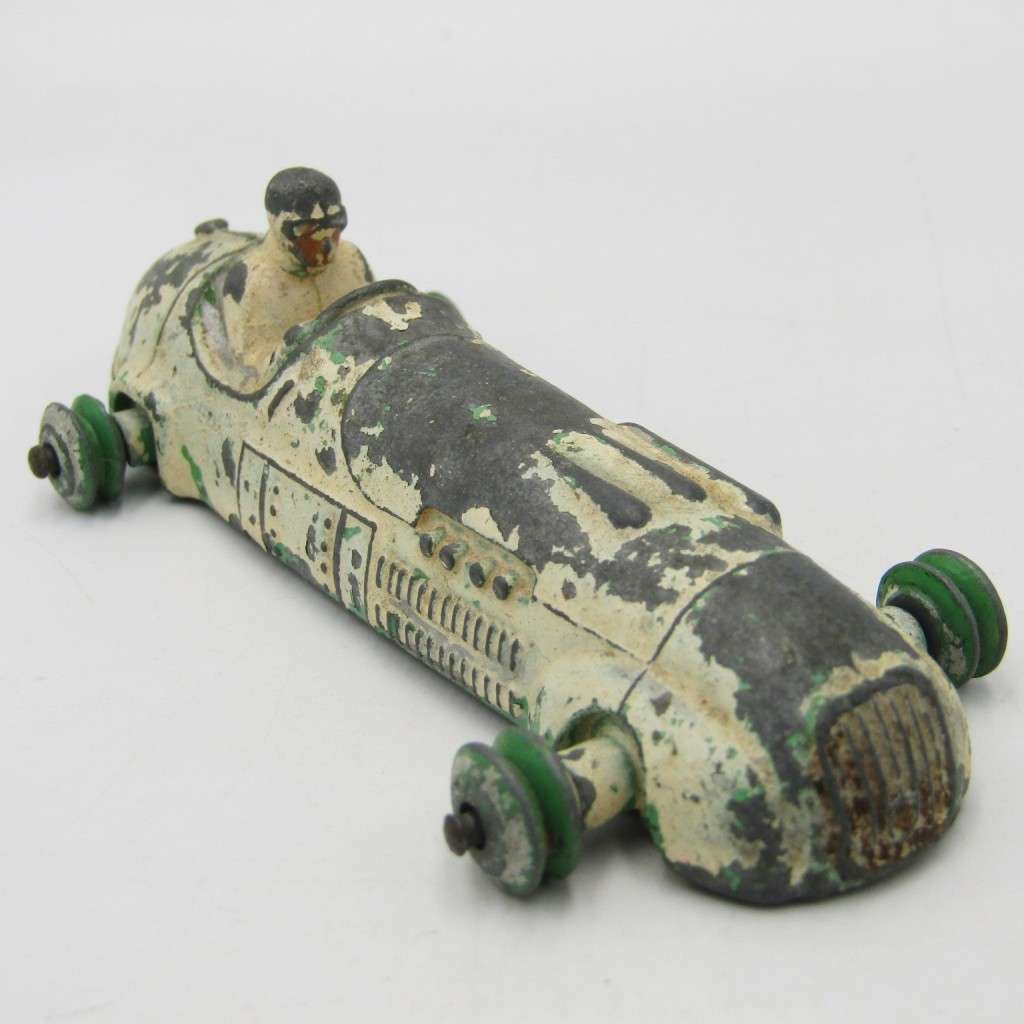 Meccano Dinky Toys #23J HWM die-cast racing toy car - well used