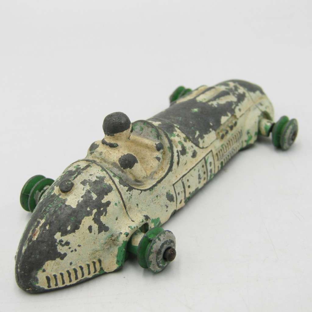 Meccano Dinky Toys #23J HWM die-cast racing toy car - well used