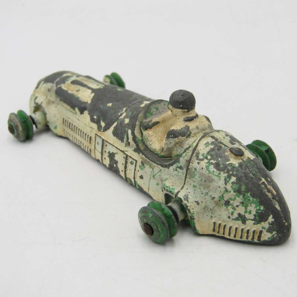 Meccano Dinky Toys #23J HWM die-cast racing toy car - well used