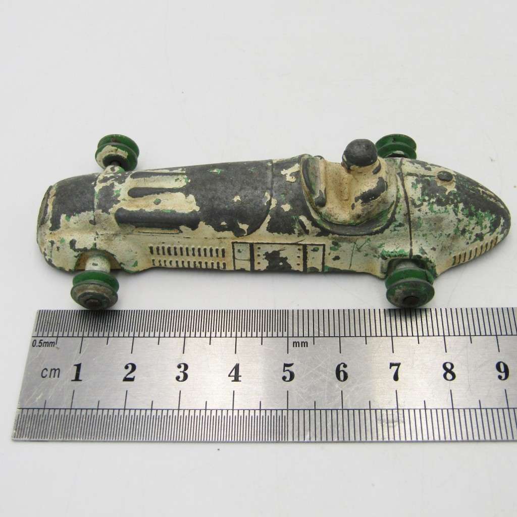 Meccano Dinky Toys #23J HWM die-cast racing toy car - well used