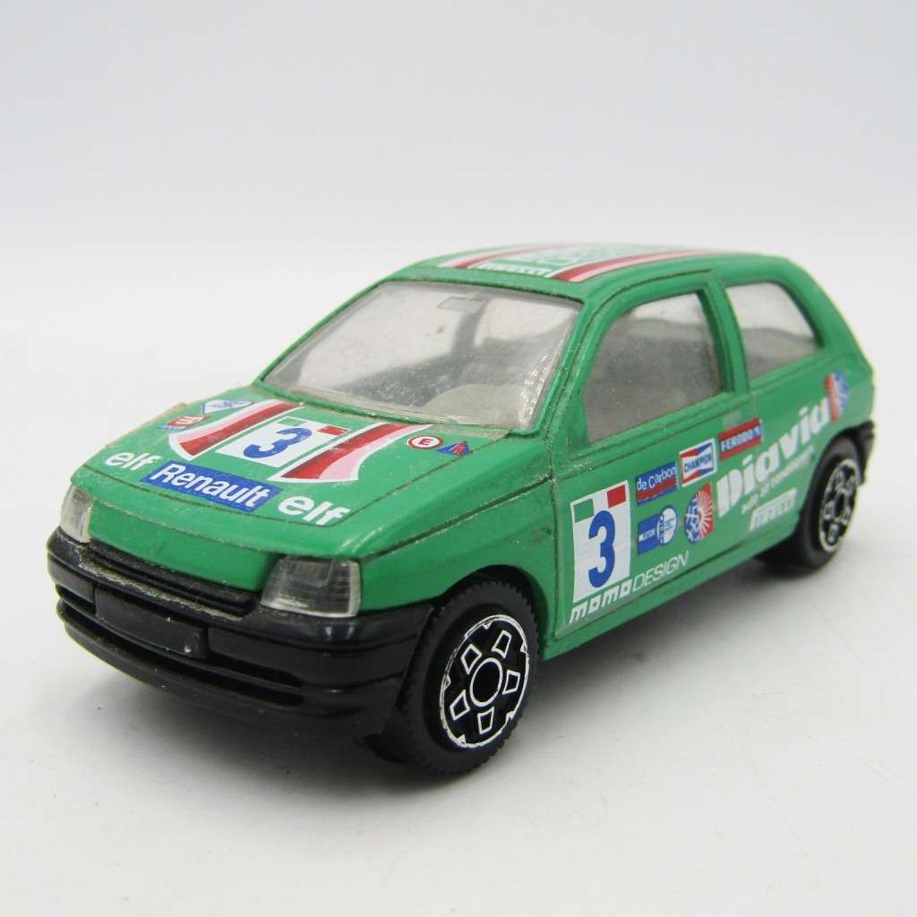 Bburago Renault Clio die-cast racing model car - scale 1/43