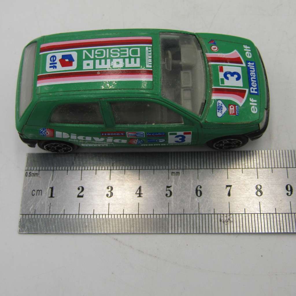 Bburago Renault Clio die-cast racing model car - scale 1/43