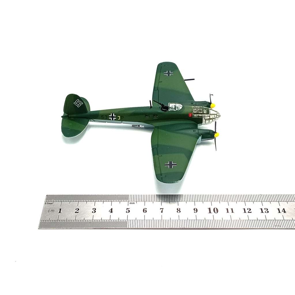 Atlas WW2 Heinkel He III die-cast model plane in box scale 1/144
