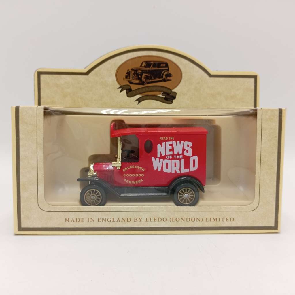 Lledo Ford model T News of the World delivery van in box