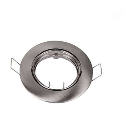 Round Recessed ceiling down Spot lights Fitting Suitable For MR16 GU10 Lights-Silver
