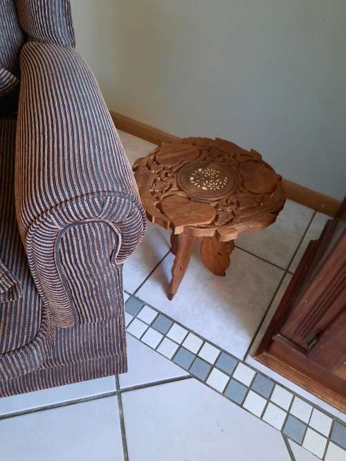 Vintage coffee tables with ivory