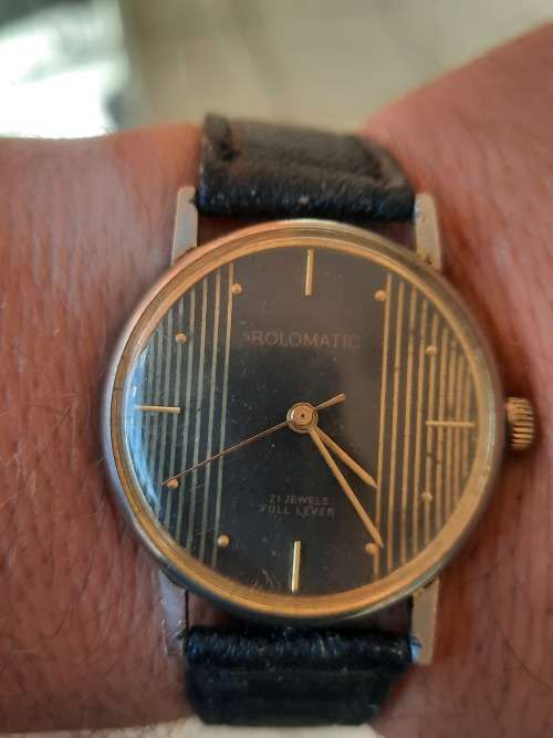 vintage men's rolomatic full lever