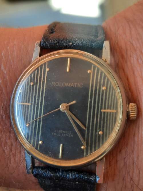 vintage men's rolomatic full lever