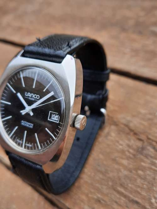 vintage men's lanco automatic watch
