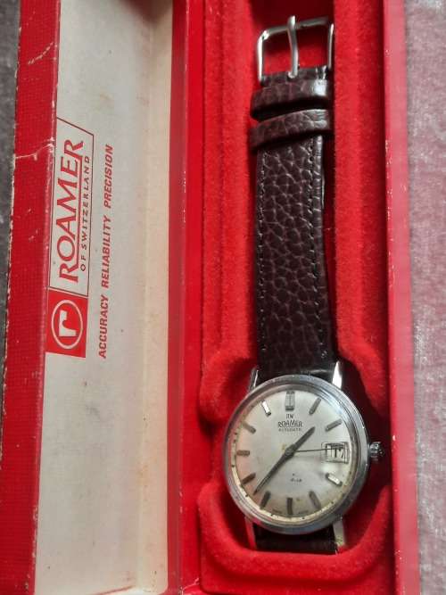 vintage men's Roamer rotodate automatic