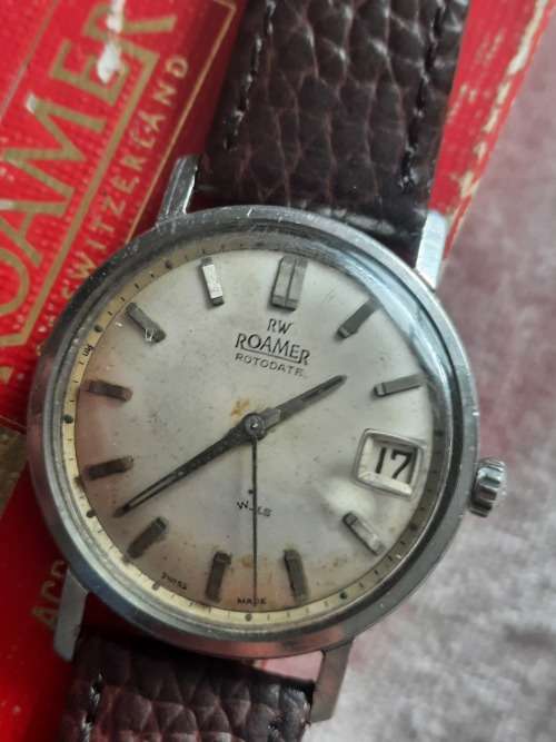 vintage men's Roamer rotodate automatic
