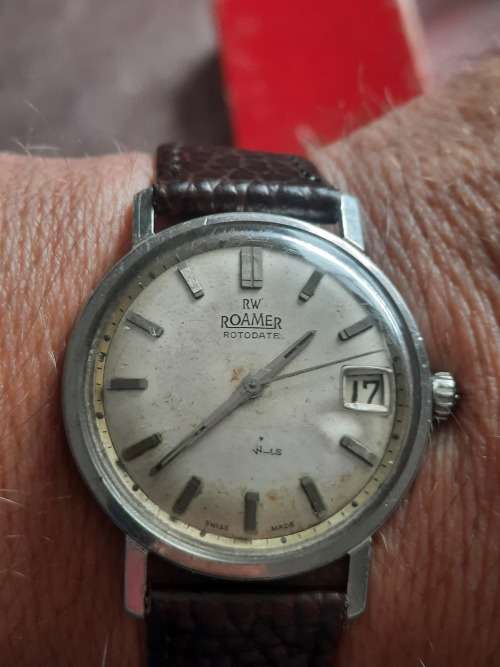 vintage men's Roamer rotodate automatic