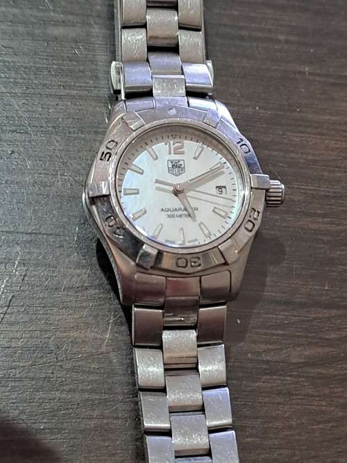 ladies tag heuer mother of pearl aquaracer 300 meters