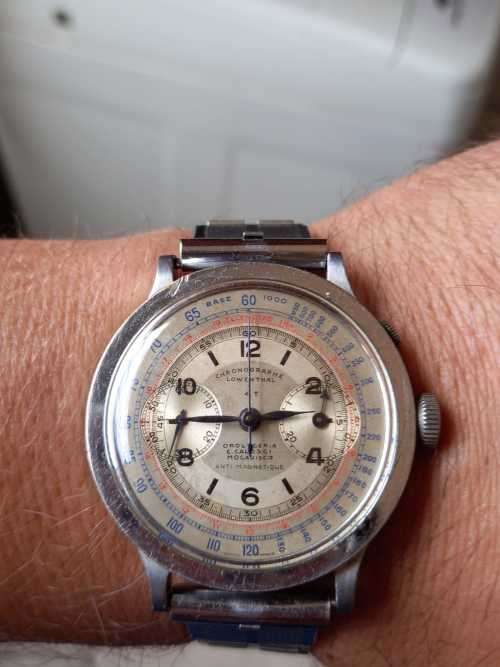 vintage men's Chronograph lowenthal 4T