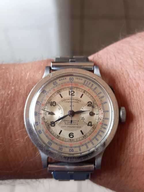 vintage men's Chronograph lowenthal 4T