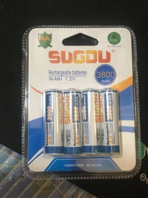Bulk of 6 // SUGDU AA Rechargeable Batteries 3800mAh (Pack of 4)