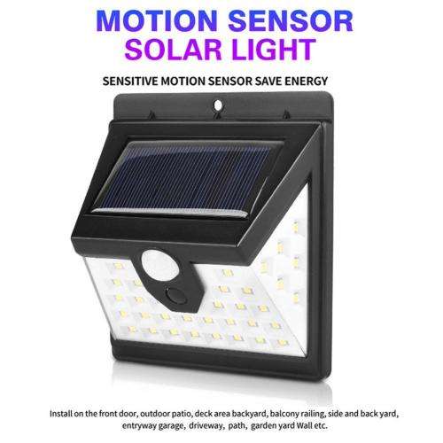 Bulk of 6 // 40 LED Solar Powered LED Wall Lights 2 modes