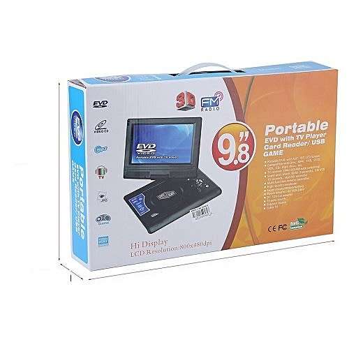 9.8" Portable EVD/DVD with TV Player Card reader/USB GAME