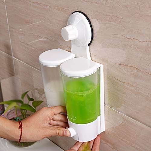 Magic Suction Cup DOUBLE LIQUID Soap Dispenser