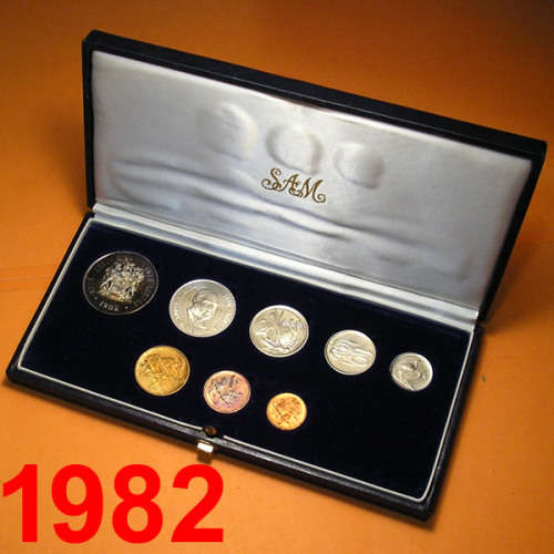 1982 Short Proof Set with Silver Rand