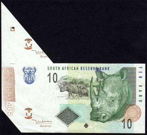 RSA: (2004-9) TT Mboweni 2nd Issue 10 Rand Banknote * UNC * MISPRINT *