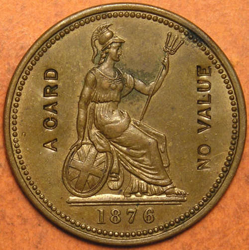 Natal, Pietermaritzburg: 1876 M. Franklin Halfpenny Token * SCARCE *