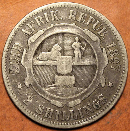 ZAR: 1897 Kruger Silver 2 Shillings