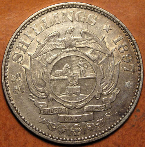 ZAR: 1897 Kruger Silver 2½ Shillings