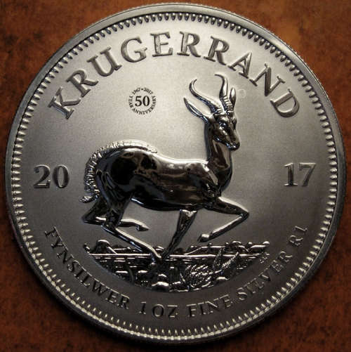 2017 Silver Krugerrand 50th Anniversary of the Gold Coin