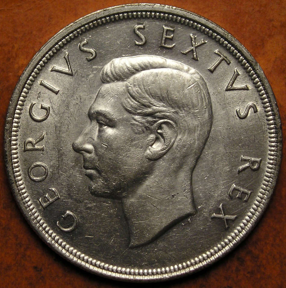 SA Union: 1948 King George VI Silver 5 Shillings * NICE *
