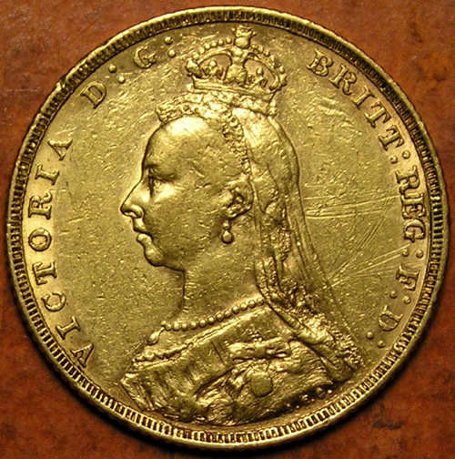 Australia, Melbourne: 1888-M Queen Victoria Jubilee-Head Gold Sovereign
