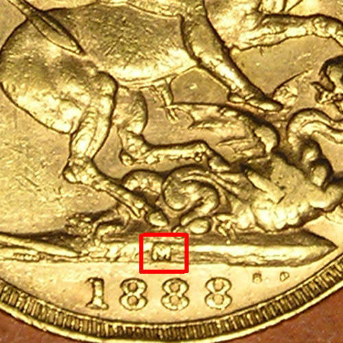 Australia, Melbourne: 1888-M Queen Victoria Jubilee-Head Gold Sovereign